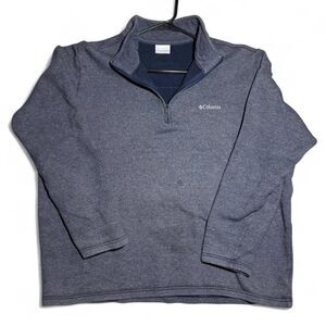 Columbia Sportswear Men's Blue 1/4 zip Sweatshirt quarter zipper